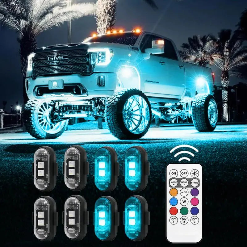 6 piece RGB underglow light set